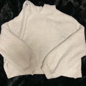 Fuzzy cute white sweatshirt